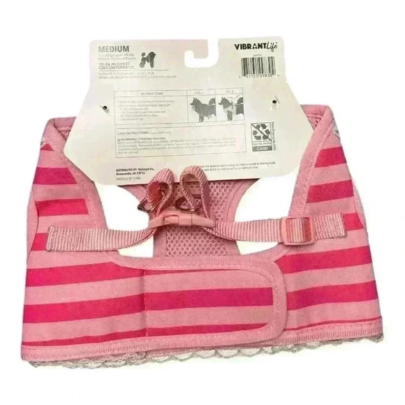 🎉HOST PICK🎉Vibrant Pink Dog decorative harness bundle. Size: M 18.5-24in - Picture 7 of 8